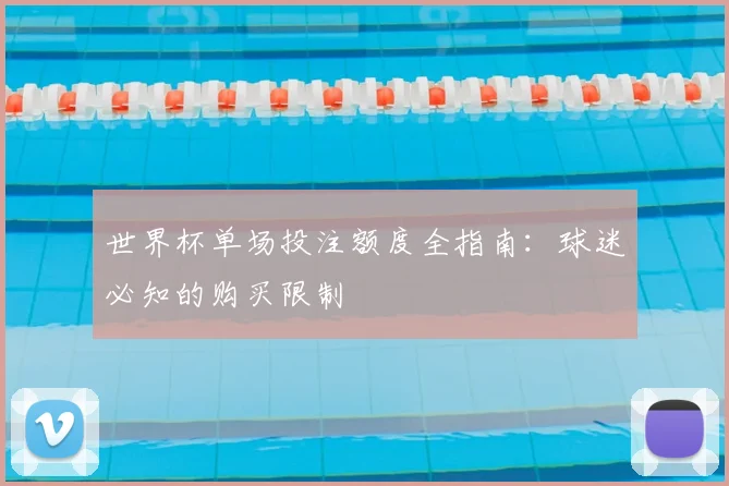 世界杯单场投注额度全指南:球迷必知的购买限制